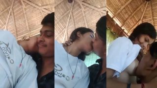 Village XXX Video of a Desi Girl Outdoor Sucking & Kissing